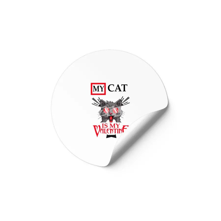 my cat is my valentine Etiket