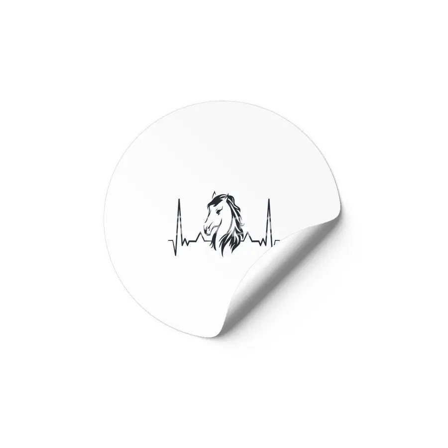 Horse Lover Heartbeat for Horse Lovers Etiket