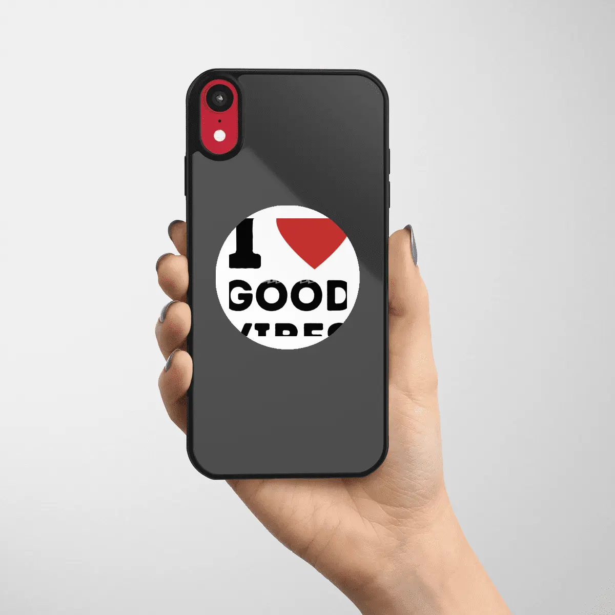 I Love Good Vibes Simple Heart Design Etiket