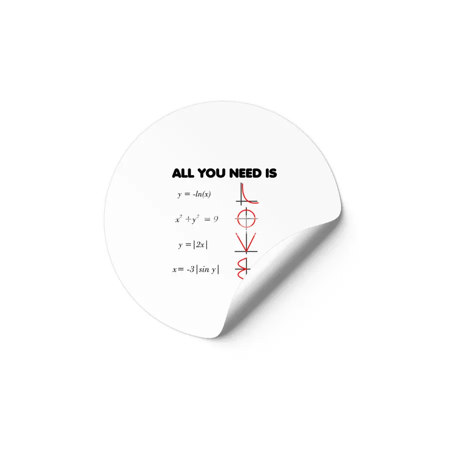 All you need is Love - Math theme Etiket