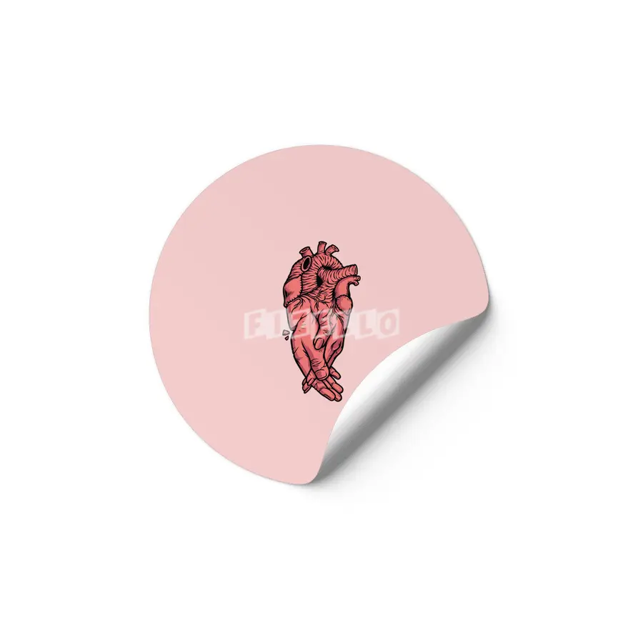Couple Holding Hands with Heart Etiket
