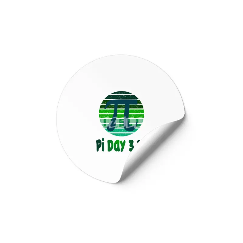 Fun Retro Pi Day 3.14 Vintage Design Etiket