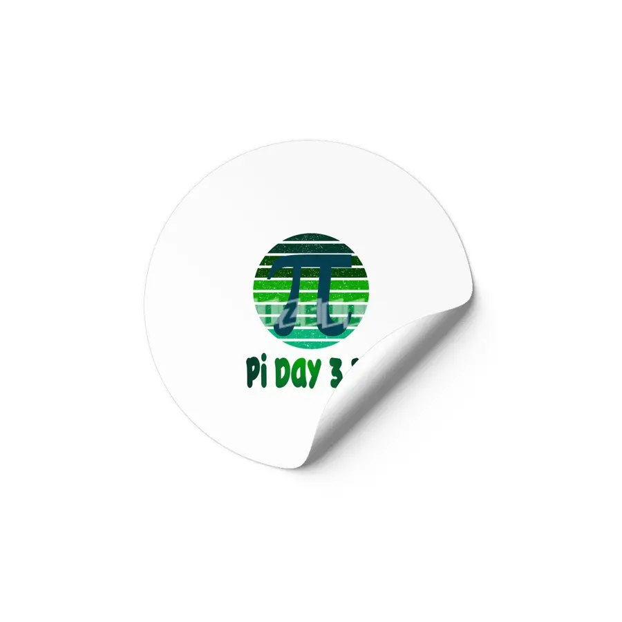 Fun Retro Pi Day 3.14 Vintage Design Etiket
