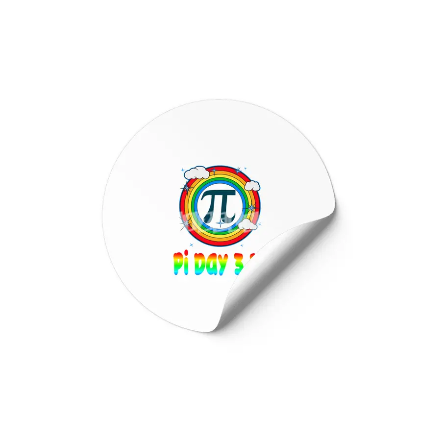 Fun Retro Pi Day 3.14 Vintage Design Etiket