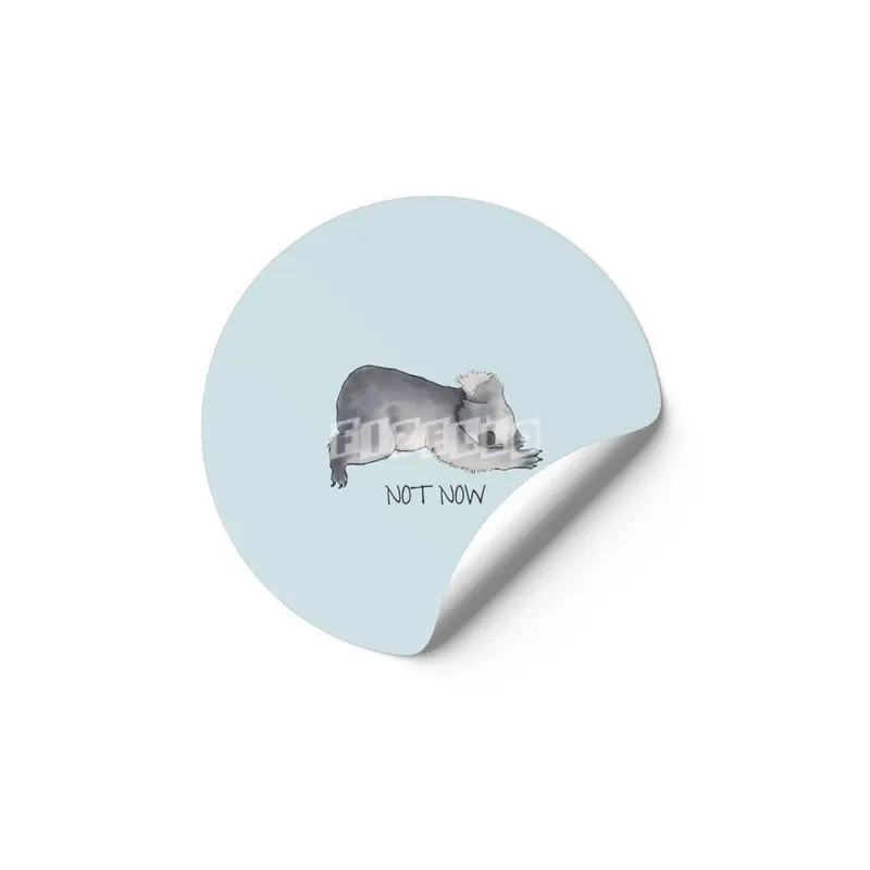 Koala Sketch - Not Now - Lazy animal Etiket