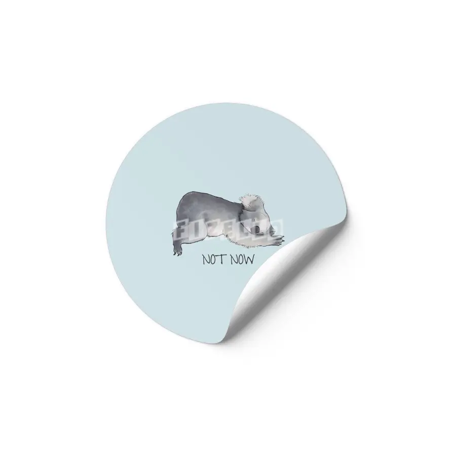 Koala Sketch - Not Now - Lazy animal Etiket