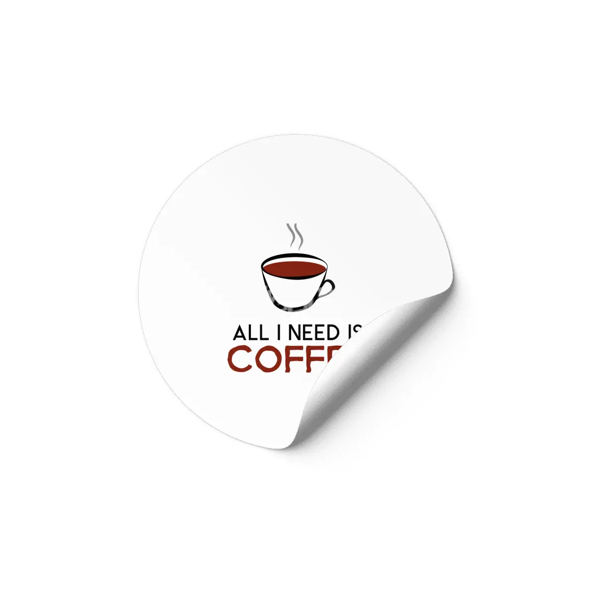 All I Need is Coffee Etiket