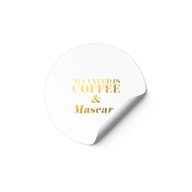 All I Need is Coffee & Mascara (Gold) Etiket