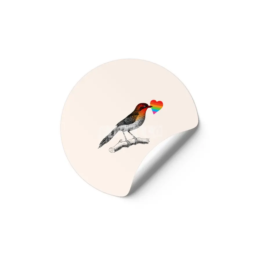 BIRD_HEART_PRIDE_COLORFUL_LOVE Etiket