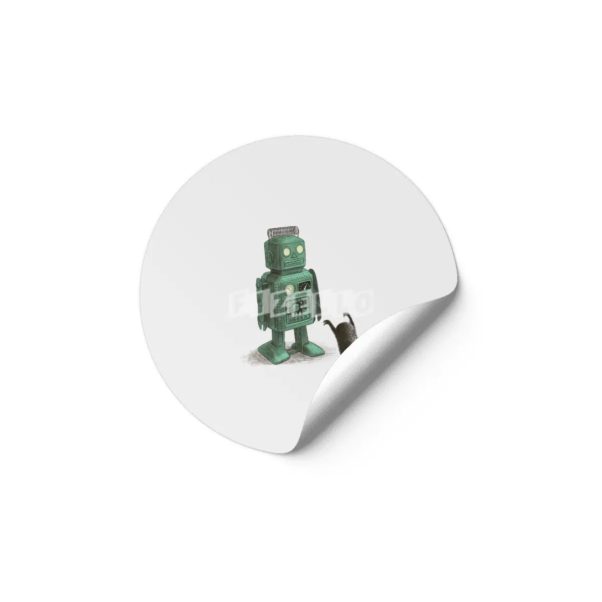 Robot Vs Alien Etiket