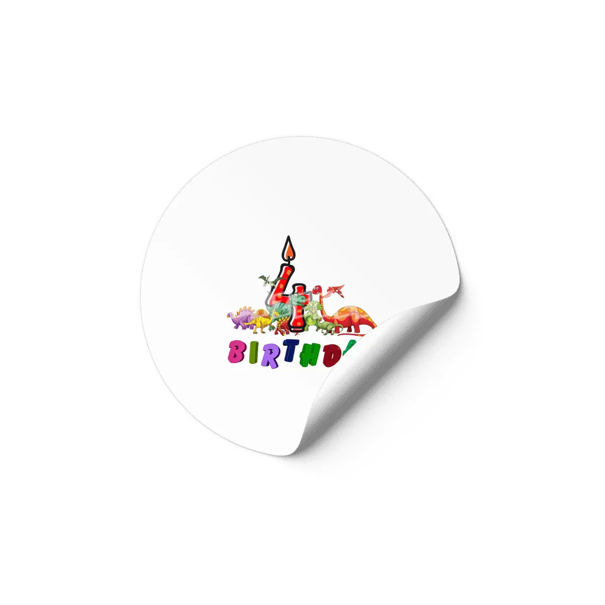 4th Birthday Dinosaur Dino Gift Boy four years old Etiket