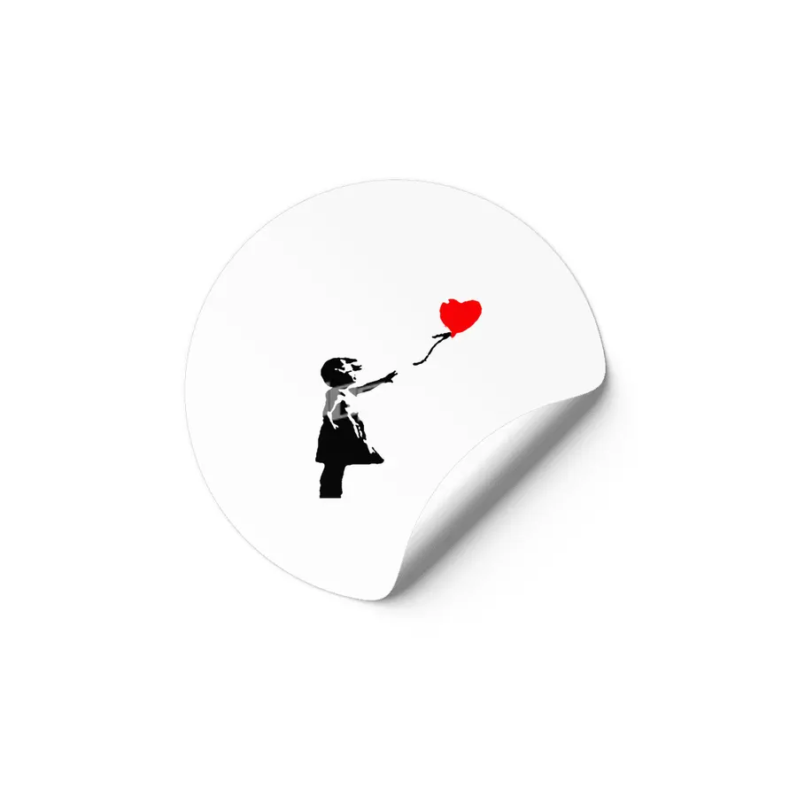 Banksy -  Red Balloon Etiket