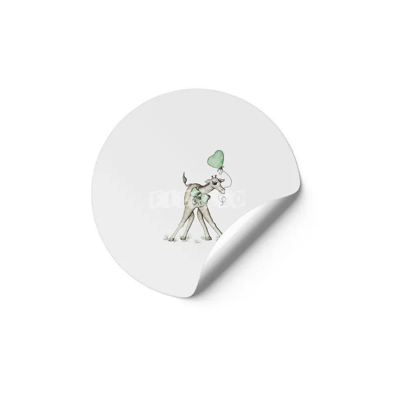 Baby Giraffe with Balloon - for Babies and Kids Etiket