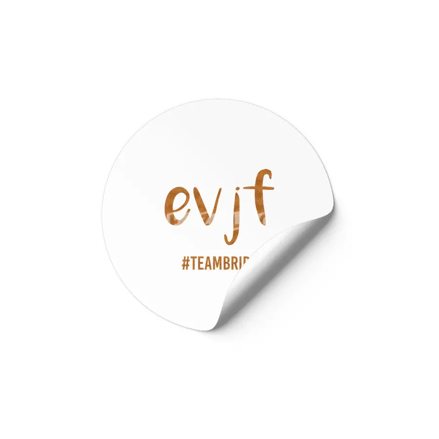EVJF Team Bride Wedding Gift Etiket