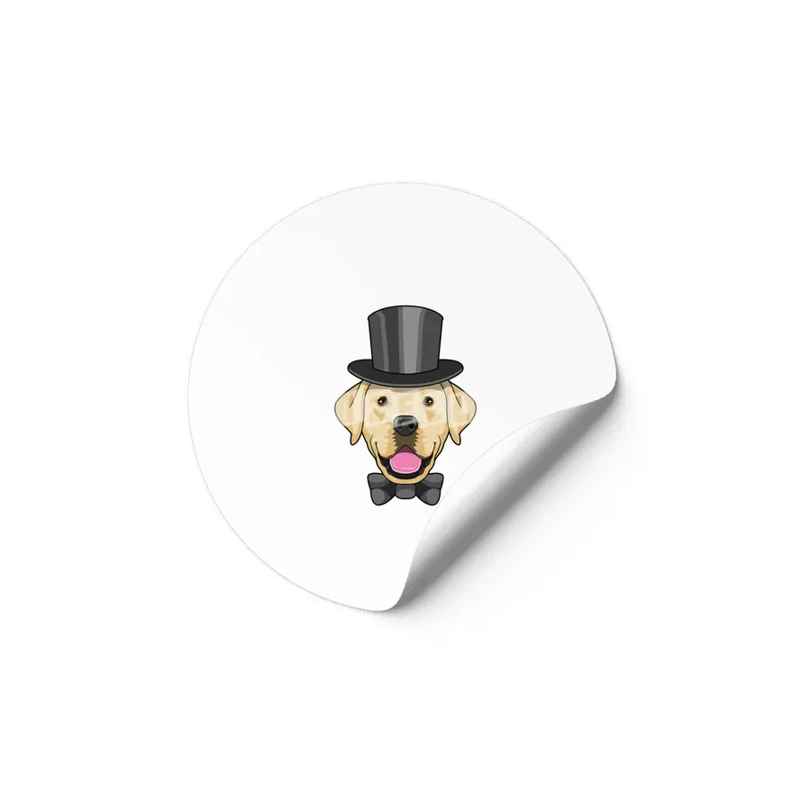 Dog as Groom with Bow Etiket