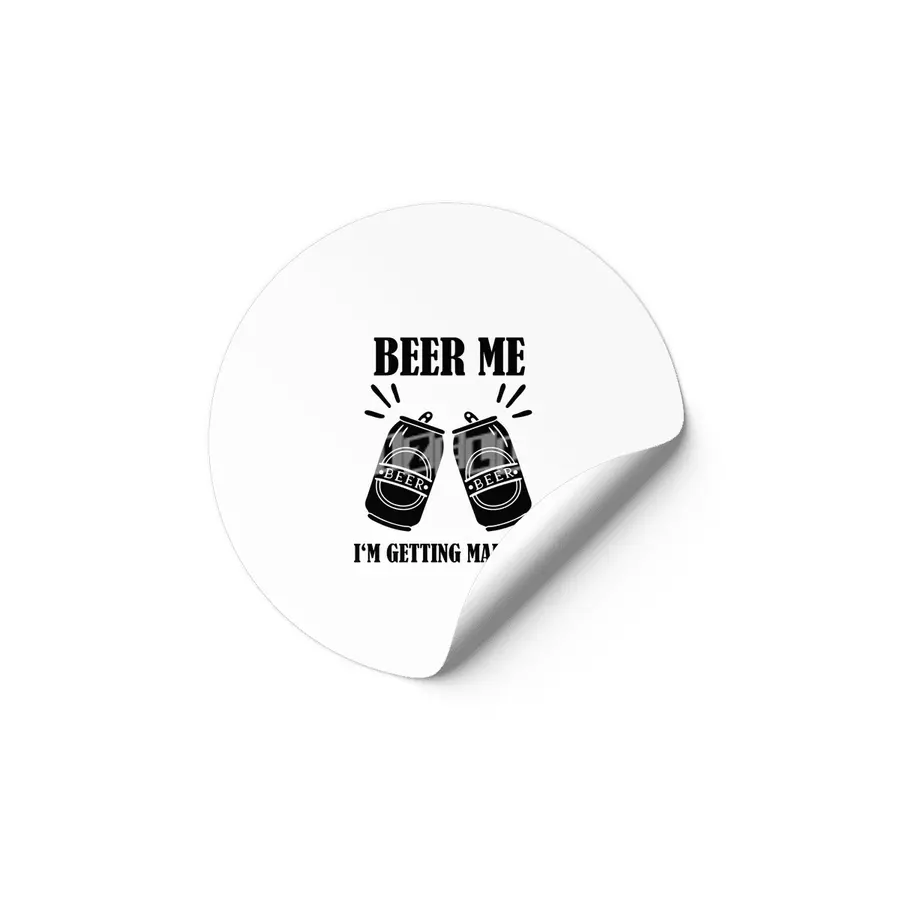 Beer Me I'm Getting Married Funny Groom Etiket