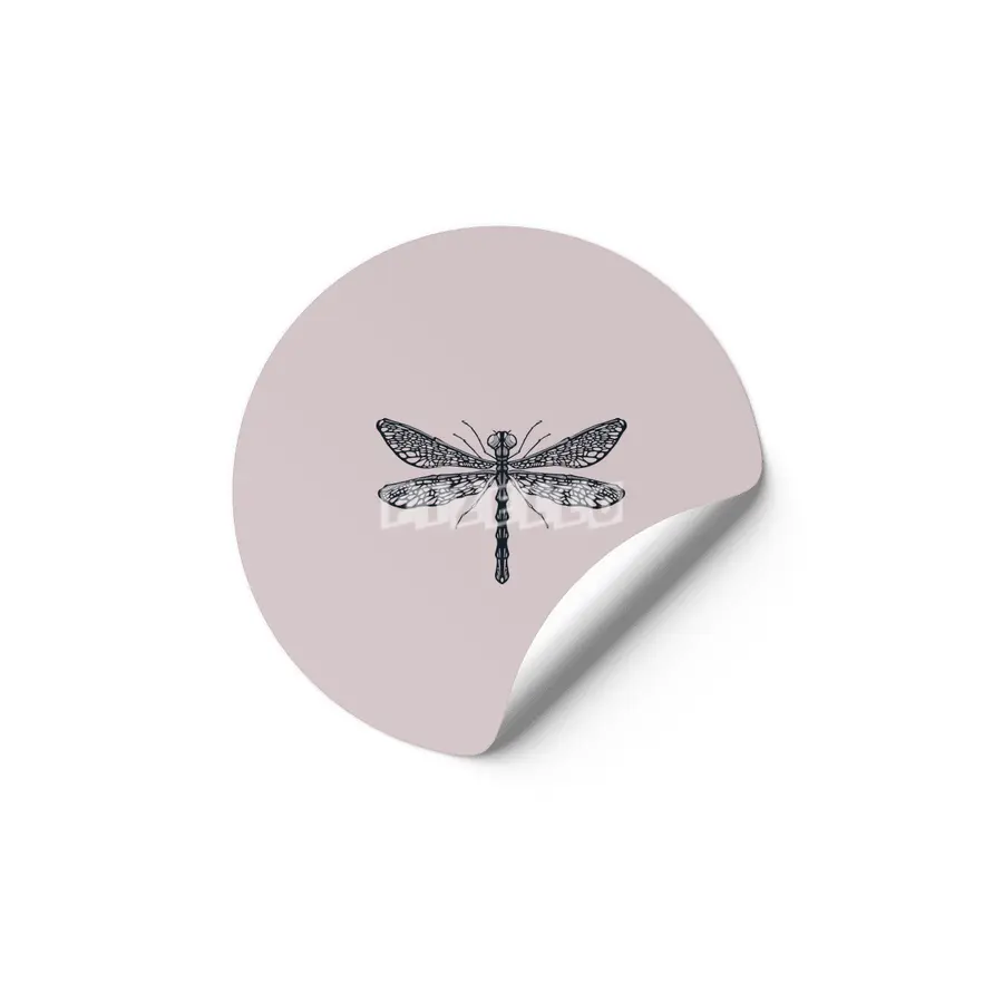 Dragonfly illustration Etiket