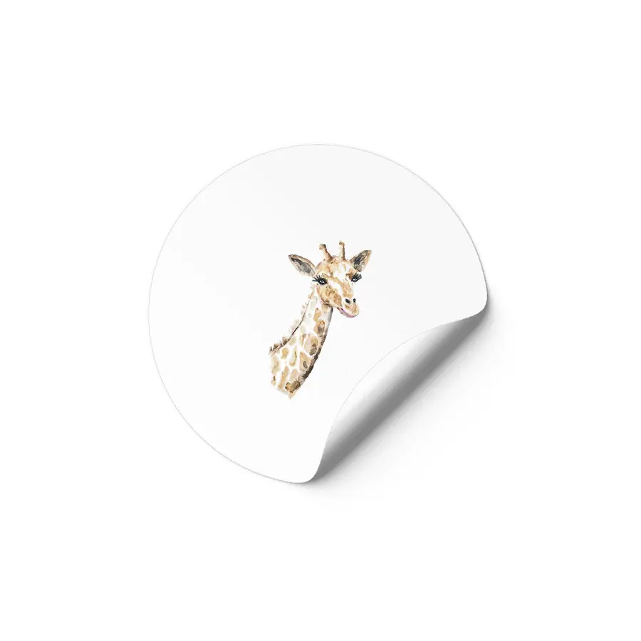 Watercolor Giraffe Etiket