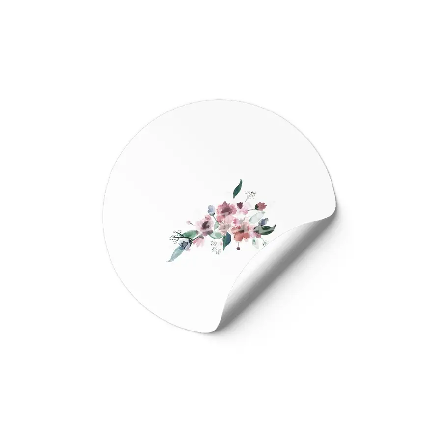 Watercolor Flowers Etiket
