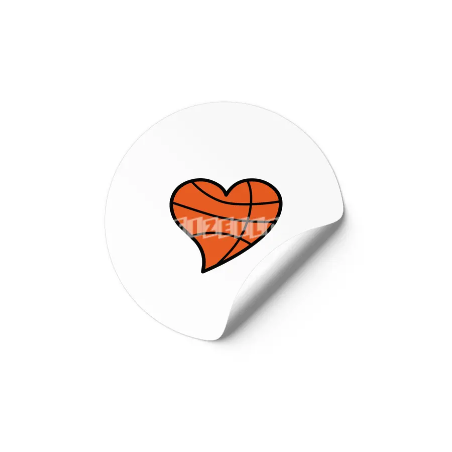 Basketball Heart Etiket