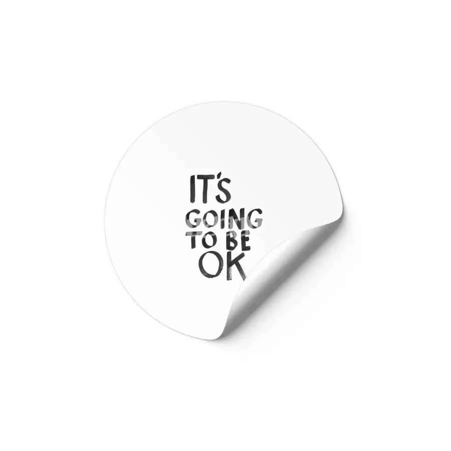 Positive affirmation statment It's Going To Be Ok in bold handwritten letters in Black Etiket