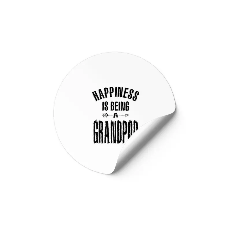Mens Happiness is Being a Grandpop | Dad and Grandpa Etiket