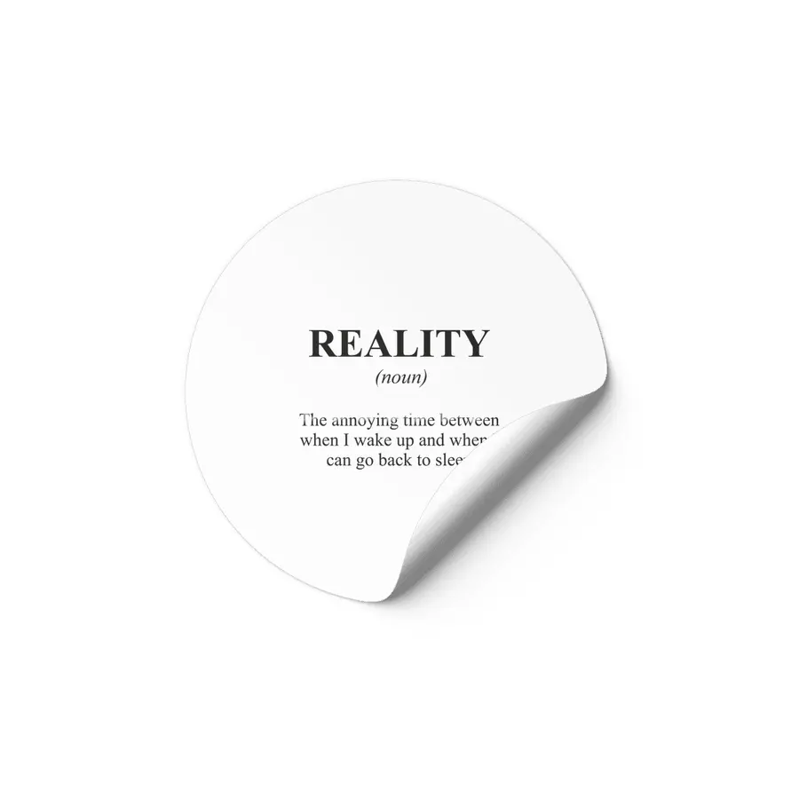 Reality Sleep Alternative Dictionary Definition Parody Etiket