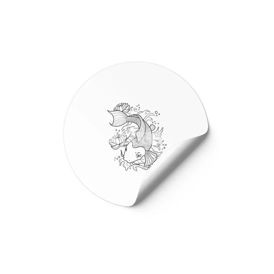 Koi fish line Etiket