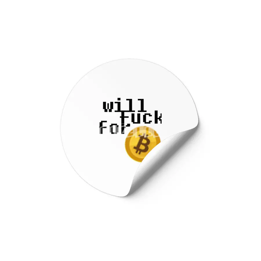 Will Fu*k For Bitcoin Etiket