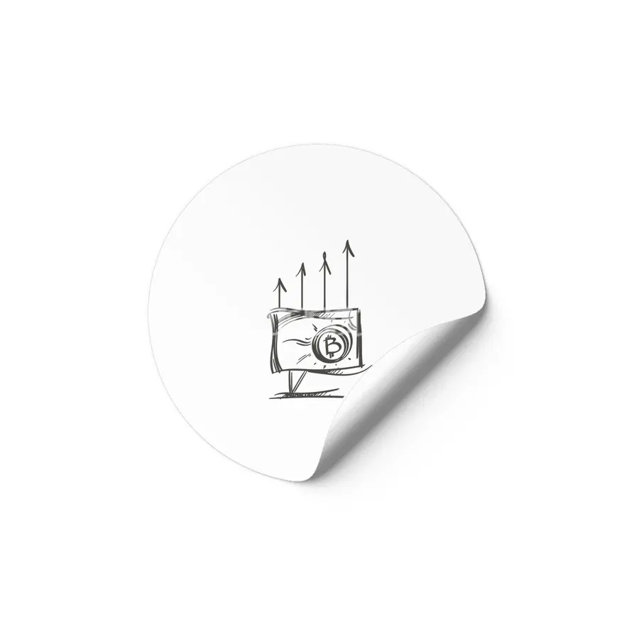 Bitcoin Illustration Etiket