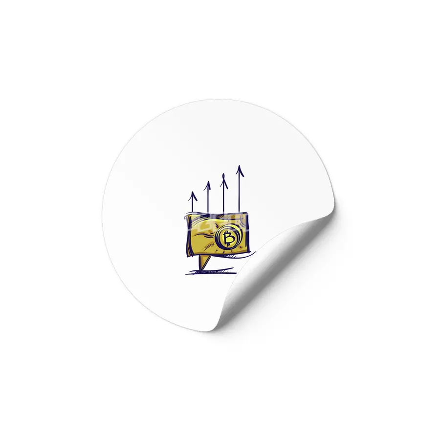 Bitcoin Speech Bubble Illustration Etiket
