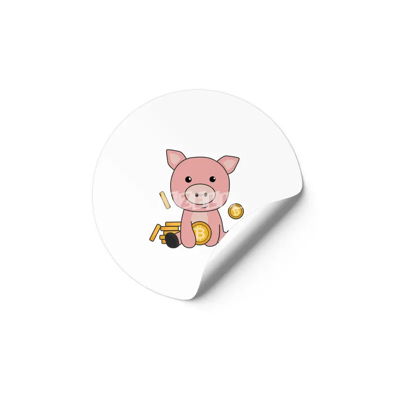 Bitcoin Piggy Bank Hodl Coins Hold Digital Etiket