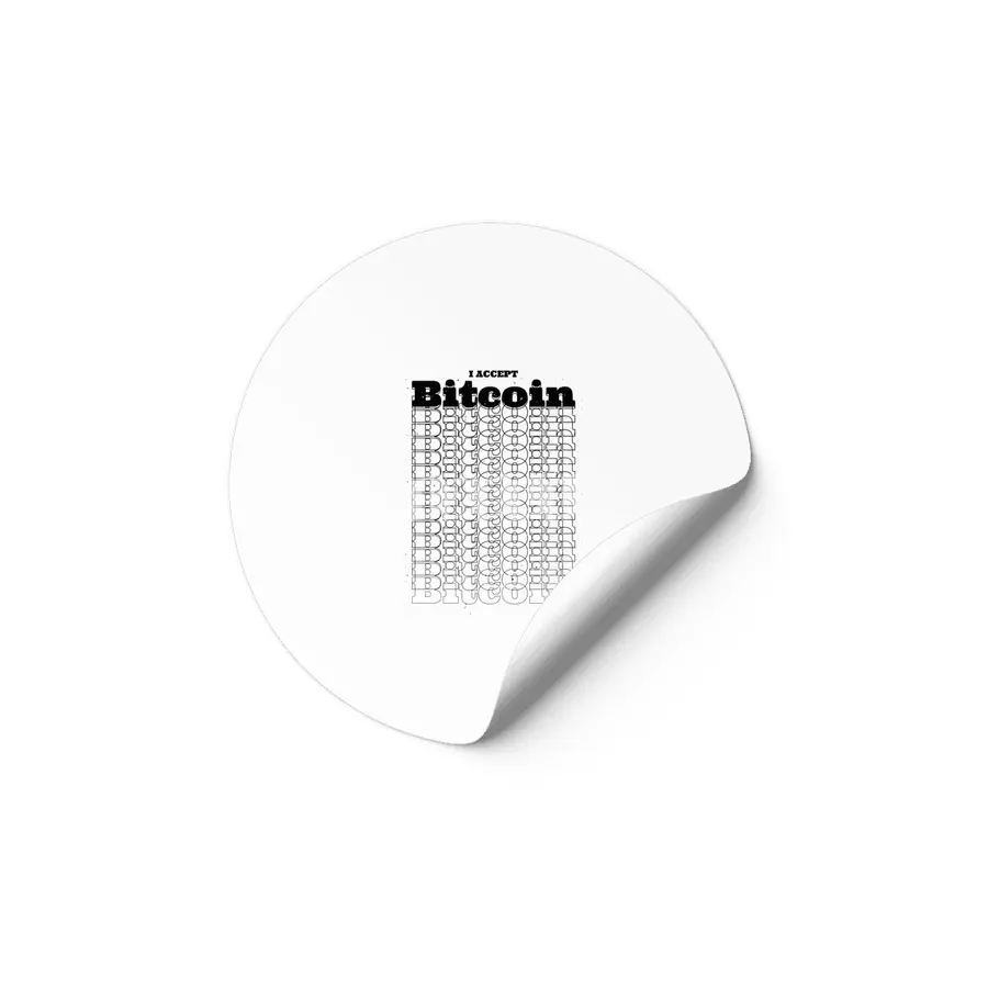 I accept Bitcoin Etiket
