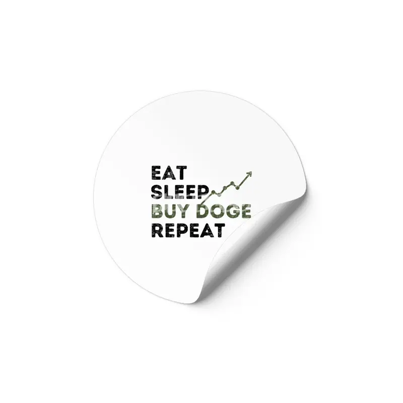 Eat Sleep Buy Doge Repeat,Funny Doge Coin Quotes Etiket