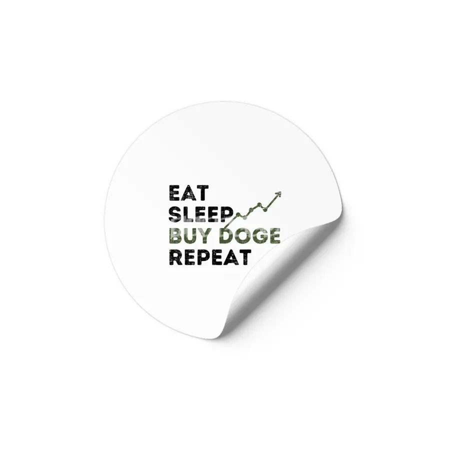 Eat Sleep Buy Doge Repeat,Funny Doge Coin Quotes Etiket