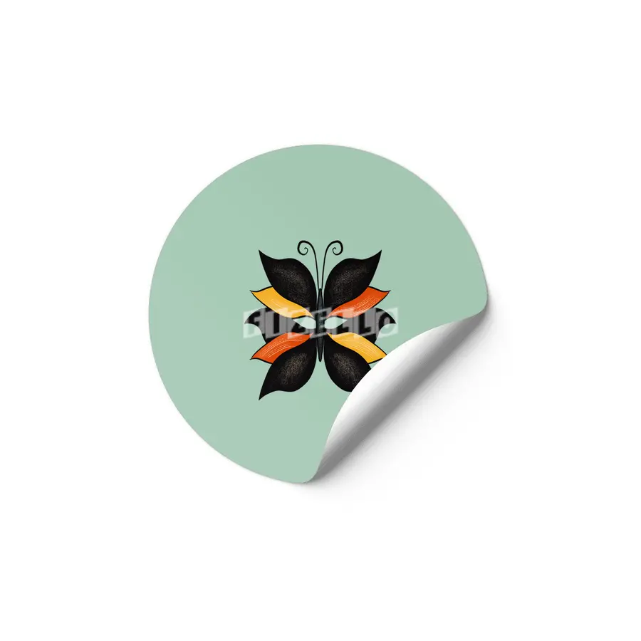 Beautiful Butterfly Weird Abstract Insect Etiket