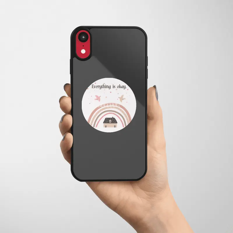 Everything is okay - beautiful motivational design - educational print Etiket