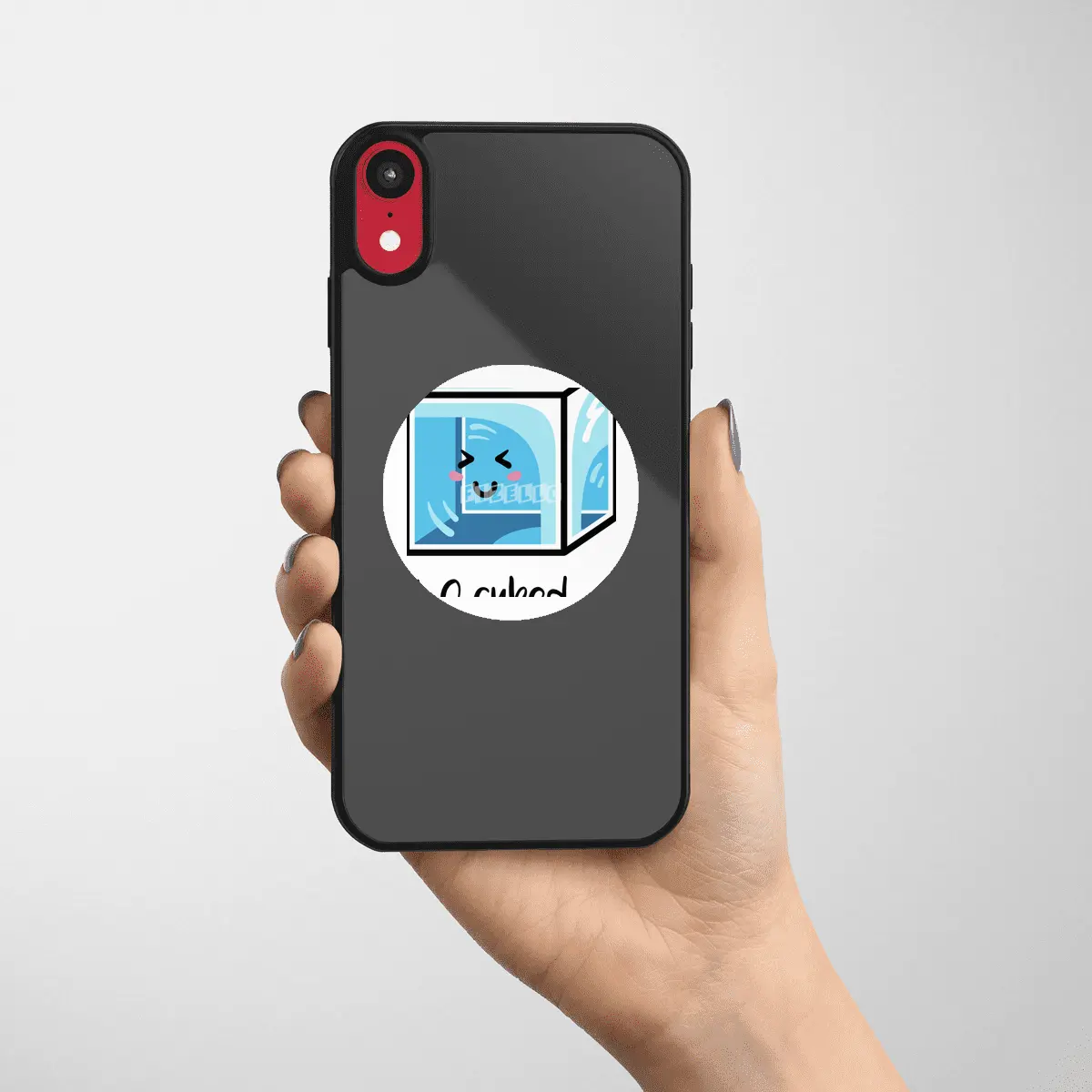 H2O Cubed Ice Block Chemistry Science Joke Etiket