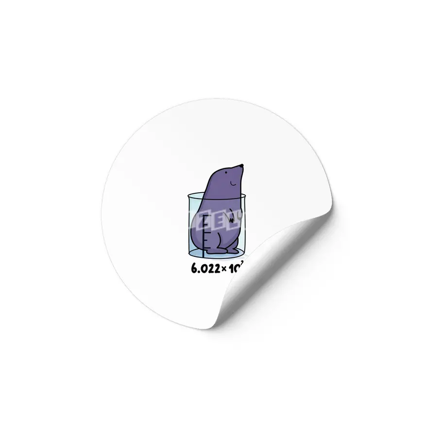 Chemistry Mole Cute Chemical Mol Pun Etiket