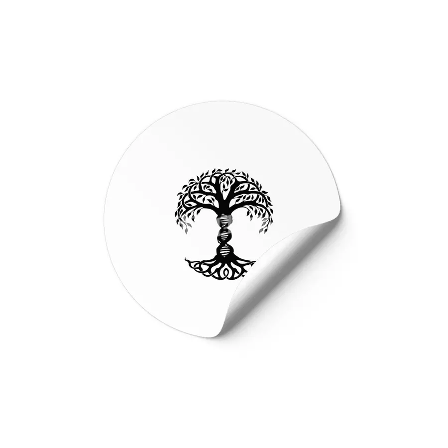 Copy of DNA Tree of Life Genetics Biology Science gift viking theme Etiket