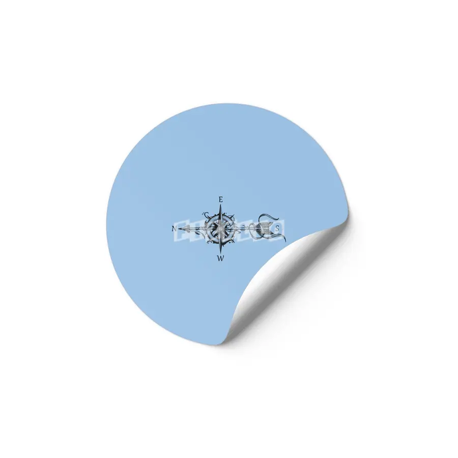 Compass with arrow Etiket