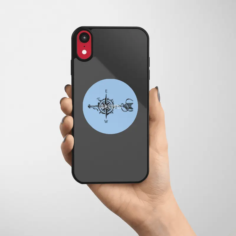 Compass with arrow Etiket