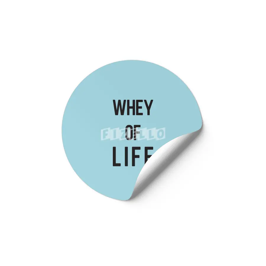 Whey of Life Fitness Food Pun Apparel Etiket