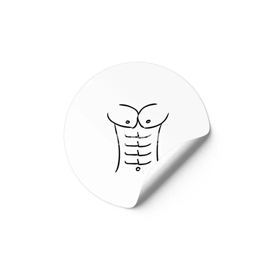 Fitness and bodybuilding design for various products. Etiket