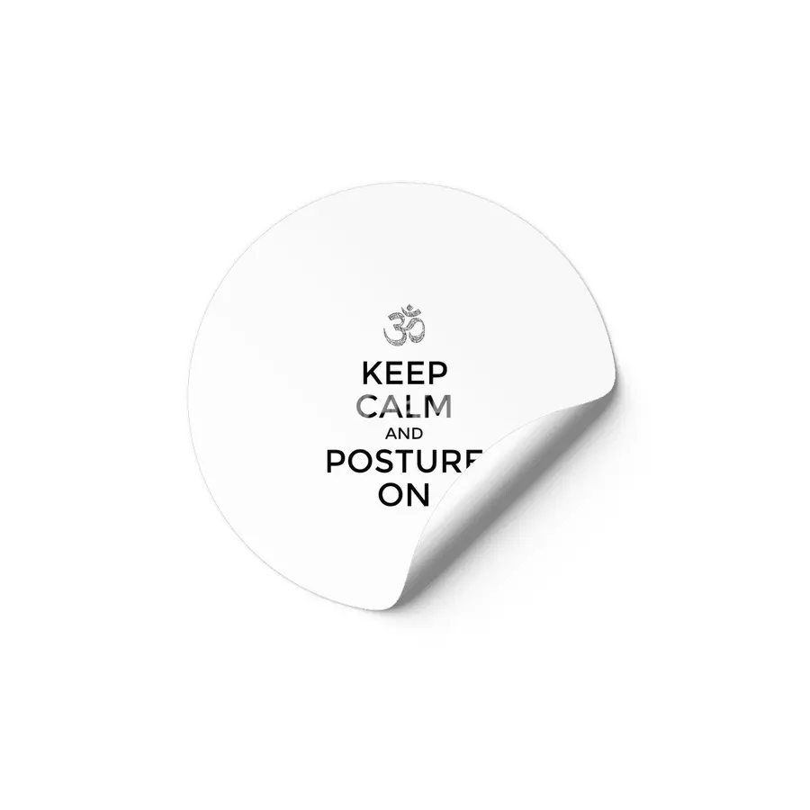 Yoga posture - keep calm Etiket
