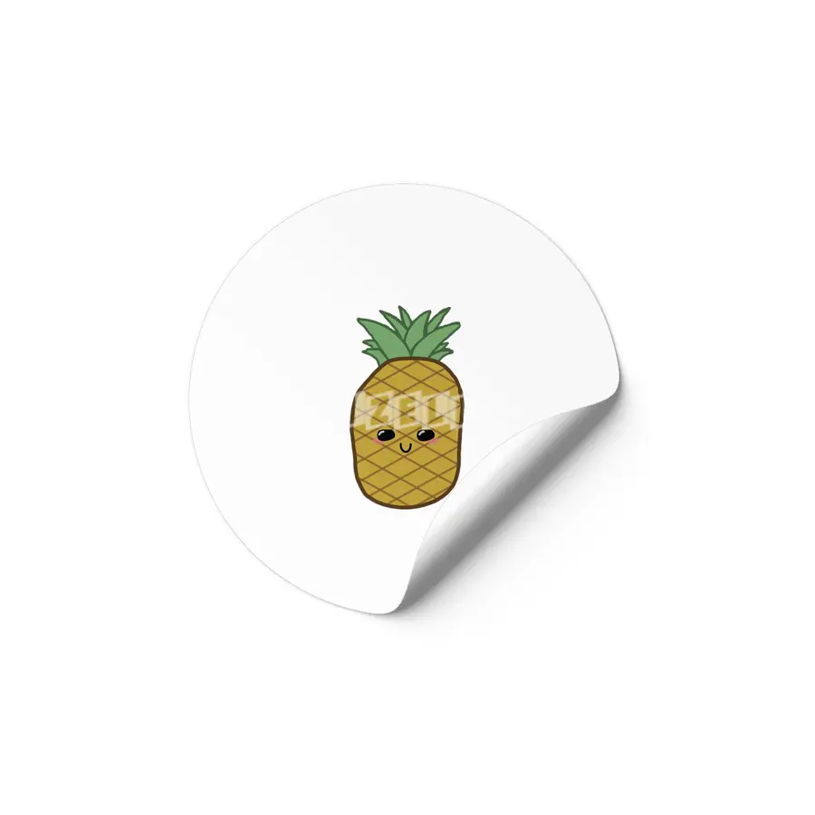 Kawaii Pineapple Etiket