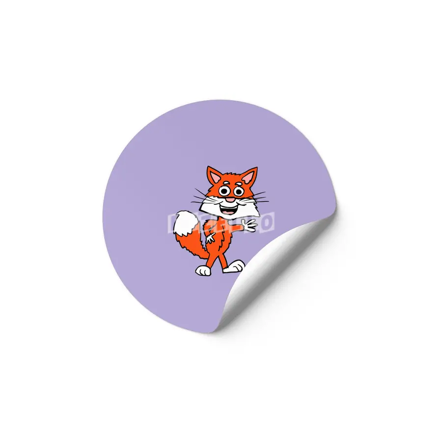 Cartoon fox Etiket
