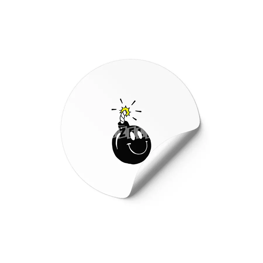 Smiley Bomb Etiket