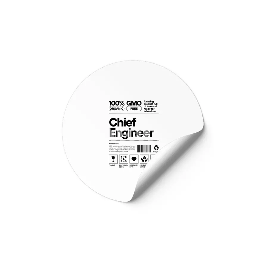 Chief Engineer black label Etiket