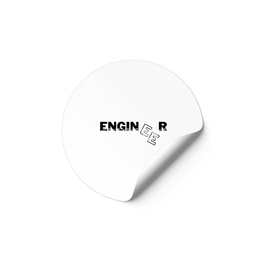 Engineer funny design Etiket